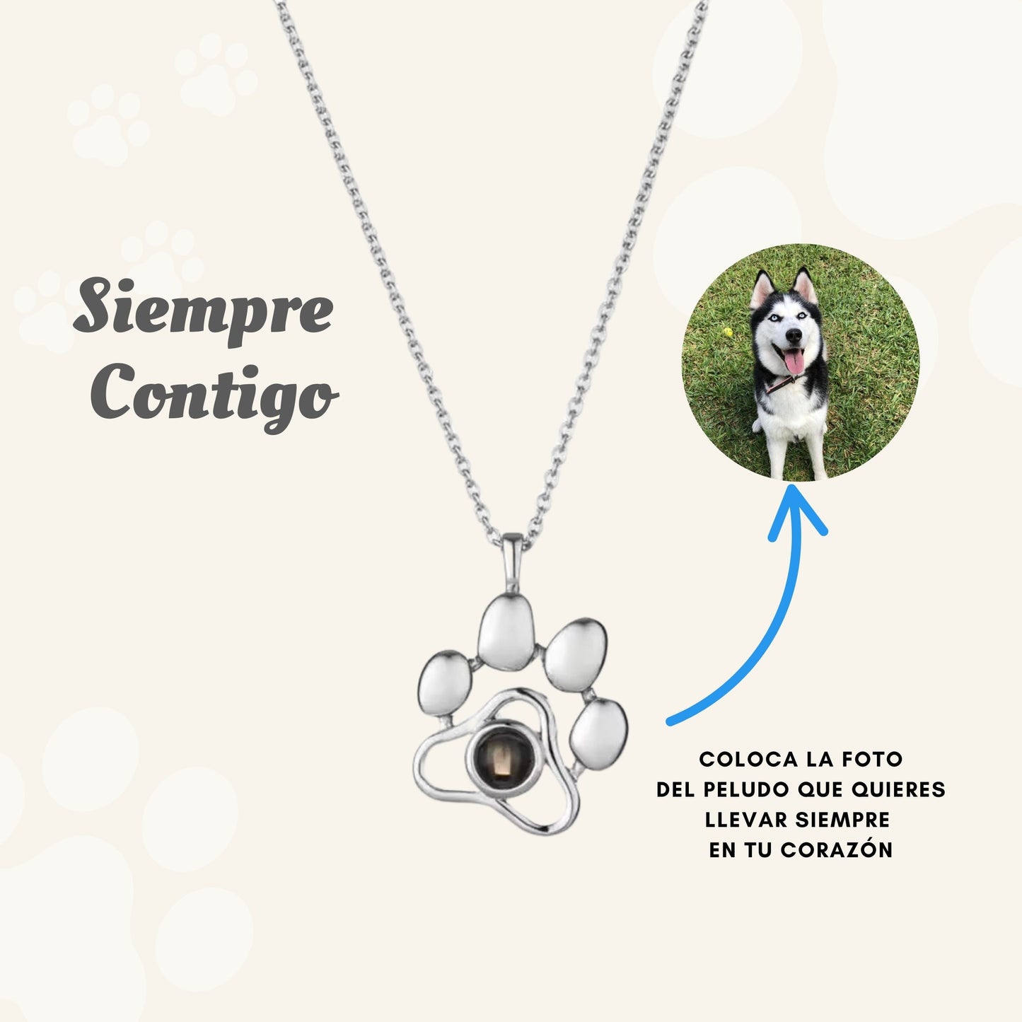Colgante con foto "Siempre Juntos"